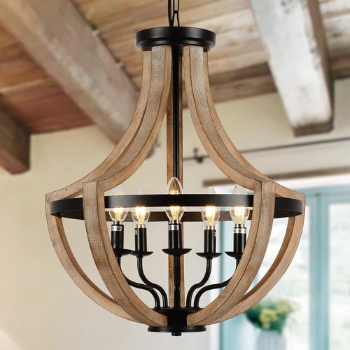 Farmhouse chandelier light - farmhouse, 5-light